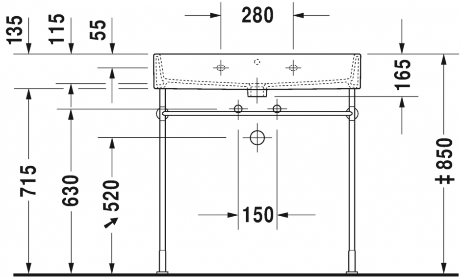 Раковина Duravit Vero Air 80х47 235080 ФОТО