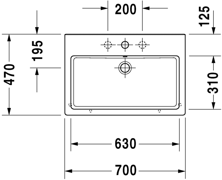 Раковина Duravit Vero подвесная/накладная 70х47 045470 ФОТО