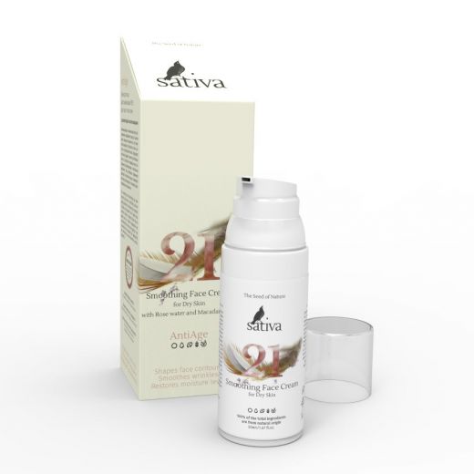 Sativa №21 Крем для лица Anti Age дневной разглаживающий для сухого типа кожи 50 мл