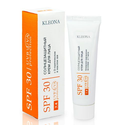 Клеона - Солнцезащитный крем для лица SPF 30, 30мл