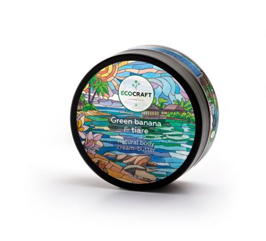 Ecocraft - Натуральное крем-масло для тела "Green banana and tiare"  Зеленый банан и тиаре 150 мл