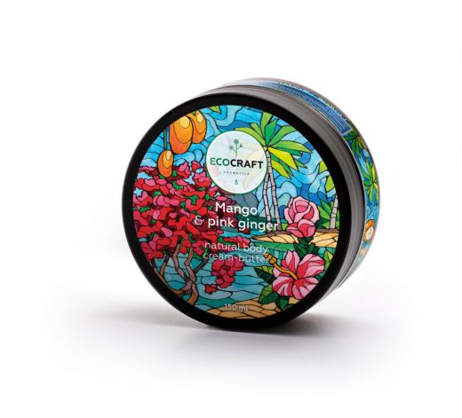 Ecocraft - Натуральное крем-масло для тела "Mango and pink ginger" Манго и розовый имбирь 150 мл