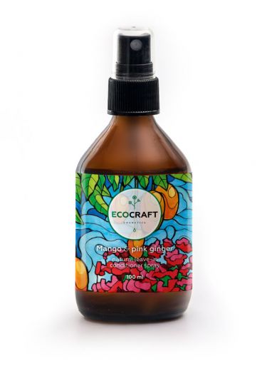 Ecocraft - Несмываемый спрей-кондиционер для роста и против выпадения волос "Mango and pink ginger" Манго и розовый имбирь 100 мл
