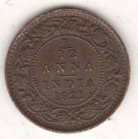 1/12 анна 1921 г. Британская Индия