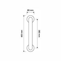 Ручка-скоба Linea Cali Liberty 1160  MN. Длина 460 мм. схема