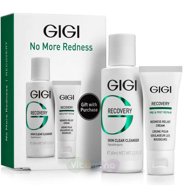GiGi Дорожный набор для чувствительной и поврежденной кожи Recovery No More Redness