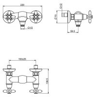 Fima carlo frattini Olivia смеситель для душа F5005/1 схема 1