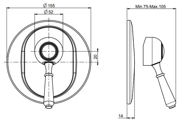 Fima carlo frattini Lamp/Bell смеситель для ванны/душа F3369/1 ФОТО