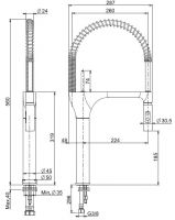 Fima carlo frattini Swing смеситель для кухни F7027 схема 1