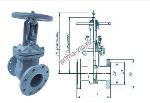 Задвижка 30с41нж  Ду50 Ру16