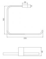 Fima - carlo frattini Quadra полотенцедержатель F6022/1 схема 1