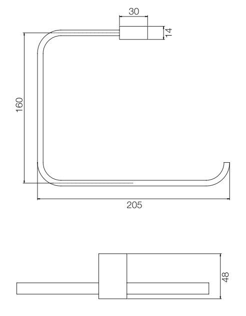 Fima - carlo frattini Quadra полотенцедержатель F6022/1 схема 1