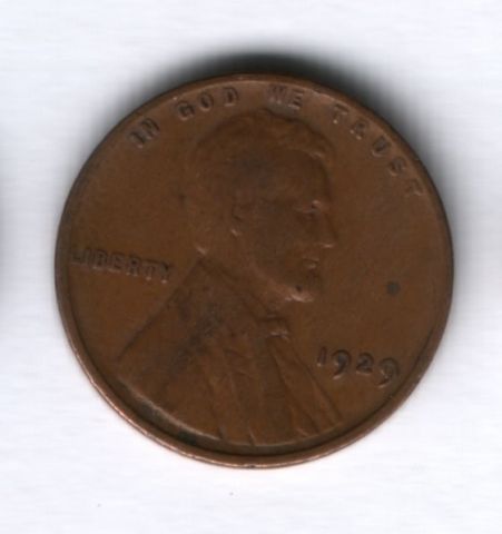 1 цент 1929 года США