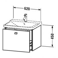 Тумба под раковину Duravit Brioso BR 4020 62x47,9 схема 1