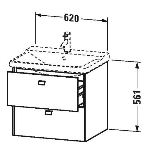 Тумба под раковину Duravit Brioso BR 4120 62x47,9 ФОТО