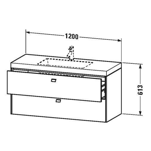 Тумба под раковину Duravit Brioso BR 4608 N/O/T 120x48 ФОТО