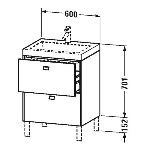 Тумба под раковину Duravit Brioso BR 4700 N/O/T 60x48 ФОТО