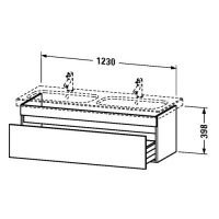 Тумба под раковину Duravit DuraStyle DS 6398 123x44,8 схема 1