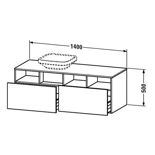 Тумба под раковину Duravit DuraStyle DS 6785 L/R 140x55 ФОТО