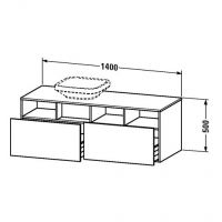 Тумба под раковину Duravit DuraStyle DS 6785 L/R 140x55 схема 1