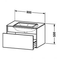 Тумба под раковину Duravit DuraStyle DS 6883 80x55 схема 1