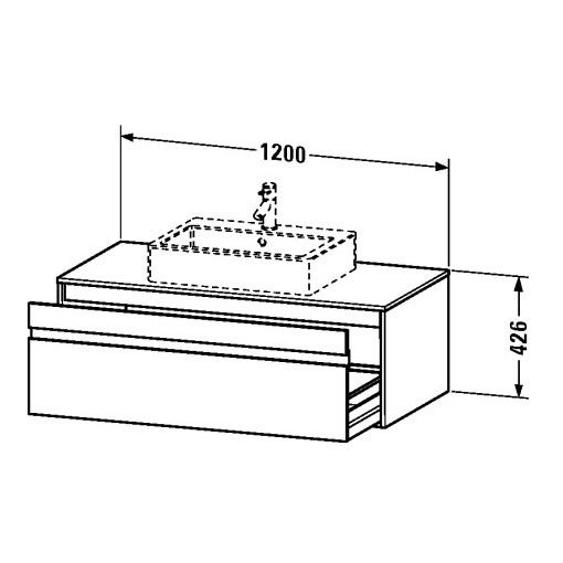 Тумба под раковину Duravit Ketho KT 6696 120x55 ФОТО