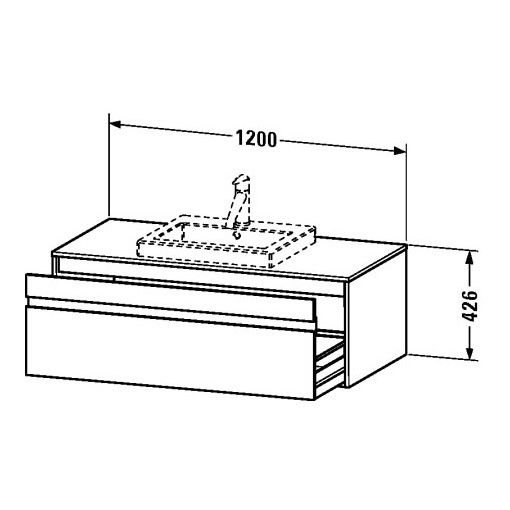 Тумба под раковину Duravit Ketho KT 6796 120x55 ФОТО