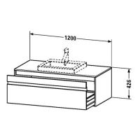 Тумба под раковину Duravit Ketho KT 6796 120x55 схема 1