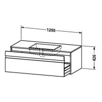 Тумба под раковину Duravit Ketho KT 6896 120x55 схема 1