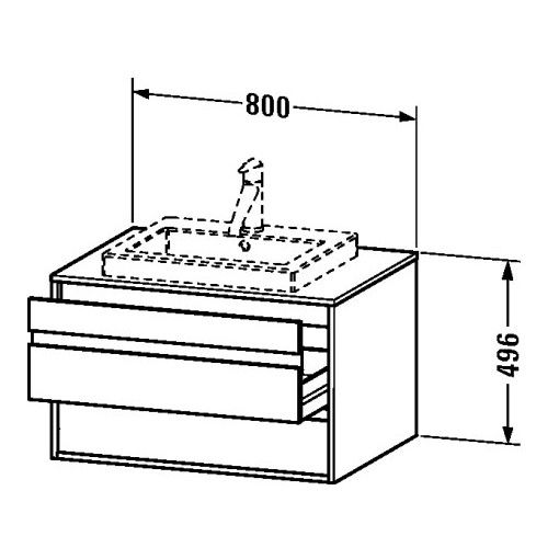 Тумба под раковину Duravit Ketho KT 6754 80x55 ФОТО