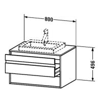 Тумба под раковину Duravit Ketho KT 6754 80x55 схема 1