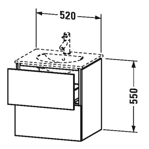 Тумба под раковину Duravit L-Cube LC 6260 52x41,9 ФОТО