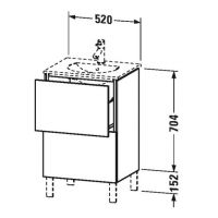 Тумба под раковину Duravit L-Cube LC 6604 52x41,9 схема 1