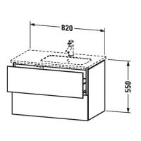 Тумба под раковину Duravit L-Cube LC 6292 82x48,1 схема 1