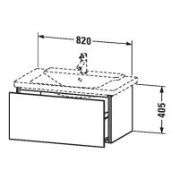 Тумба под раковину Duravit L-Cube LC 6147 82x48,1 схема 1