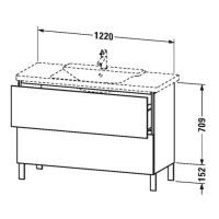 Тумба под раковину Duravit L-Cube LC 6603 122x48,1 схема 1