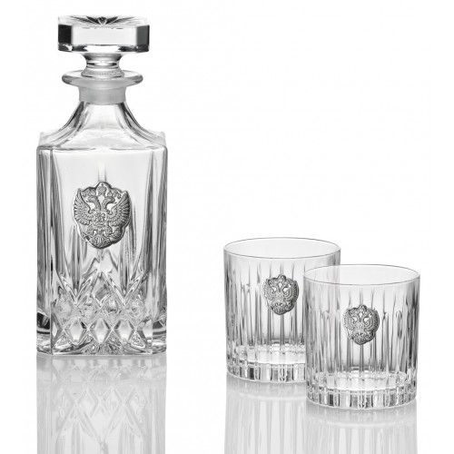 Комплект для виски графин + 2 стакана (Италия)
