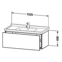 Тумба под раковину Duravit L-Cube LC 6166 102x46,9 схема 1