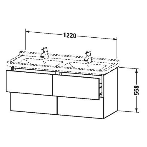 Тумба под раковину Duravit L-Cube LC 6269 122x46,9 ФОТО