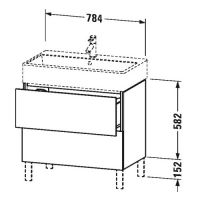 Тумба под раковину Duravit L-Cube LC 6777 78,4x45,9 схема 1