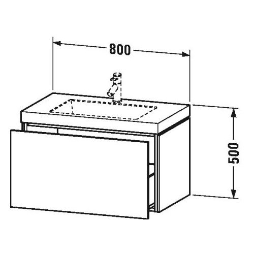 Тумба под раковину Duravit L-Cube LC 6917 N/O/T 80x48 ФОТО