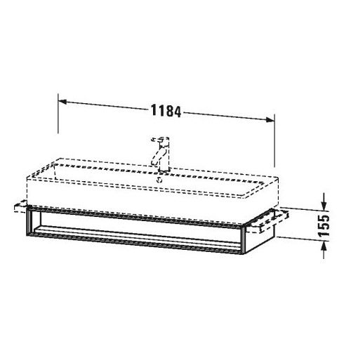 Тумба под раковину Duravit Vero VA 6029 118,4x43,1 ФОТО