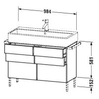 Тумба под раковину Duravit Vero VA6588 98,4x43,1 схема 1