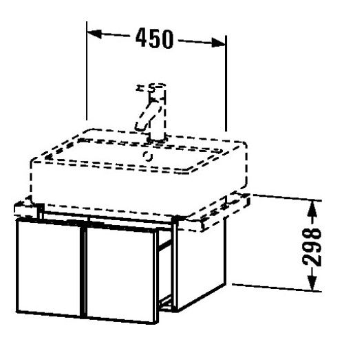 Тумба под раковину Duravit Vero VE6103 45x43,1 схема 1
