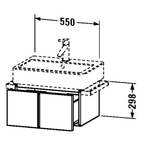 Тумба под раковину Duravit Vero VE6104 55x43,1 схема 1