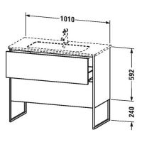 Тумба под раковину Duravit XSquare XS4447 101x47,8 схема 1