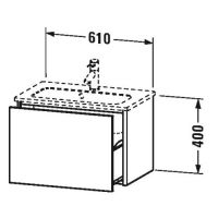 Тумба под раковину Duravit XSquare XS4065 61x38,8 схема 1