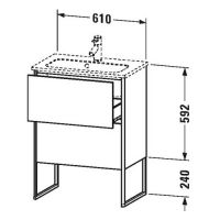 Тумба под раковину Duravit XSquare XS4454 61x38,8 схема 1