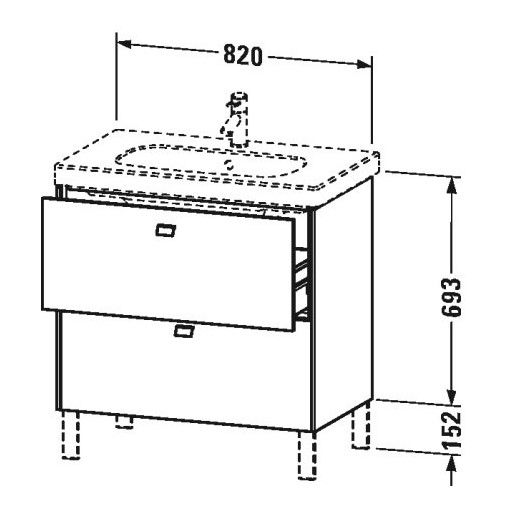 Тумба под раковину Duravit Brioso BR 4426 82x46,9 ФОТО