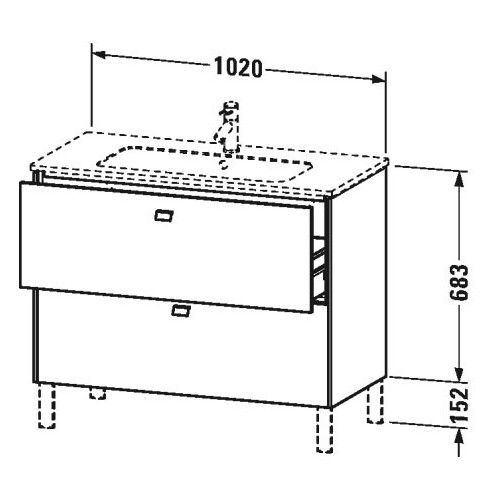 Тумба под раковину Duravit Brioso BR 4403 102x47,9 ФОТО